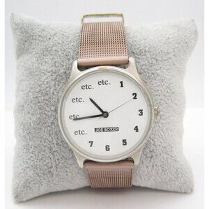 Vtg Women 1995 Timex Joe Boxer "ETC" Quartz WR Analog 35mm Round Watch (G309)